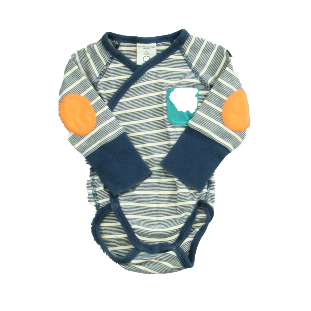 Polarn O. Pyret Boys Blue | White | Green Onesie size: 1-2 Months